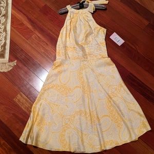 Lilly Pulitzer yellow silk dress sz 10 new w tags